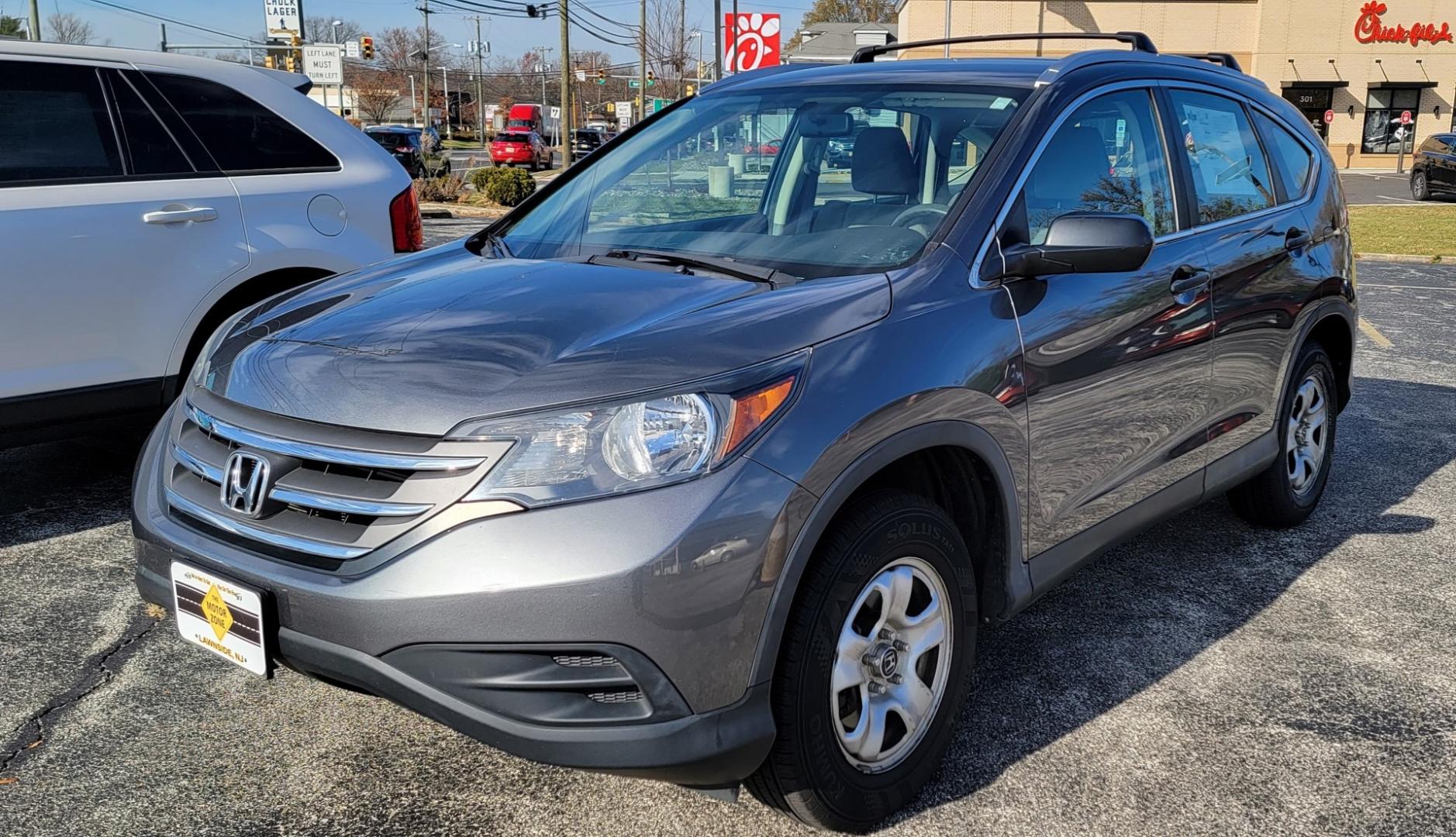 2012 Gray /Gray Honda CR-V LX (5J6RM4H3XCL) with an 4-Cyl, i-VTEC, 2.4 engine, Automatic transmission, located at 341 N White Horse Pike, Lawnside, NJ, 08045, (856) 262-9500, 39.855621, -75.027451 - Photo#0